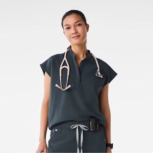 FIGS Rafaela scrub top DARK HARBOR